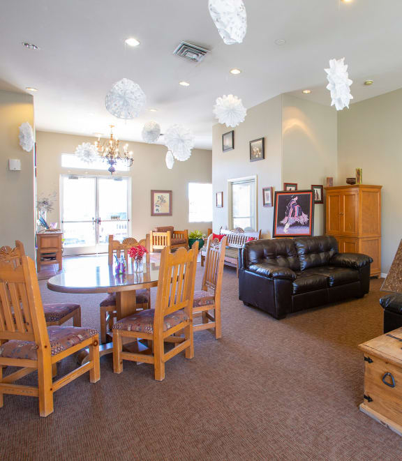 Clubhouse lounge at Aspen Ridge Apartments in Albuquerque New Mexico