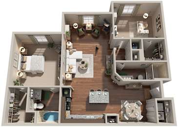 2 Bed 2 Bath | 1,155 Sq. Ft. at Integra Vista Apartments, Hixson, Tennessee