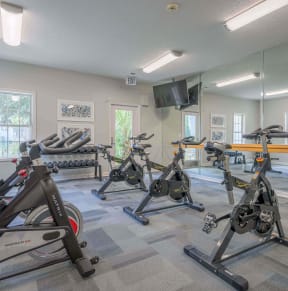 Modern Fitness Center at St. Andrews Reserve Apartments in Wilmington, NC
