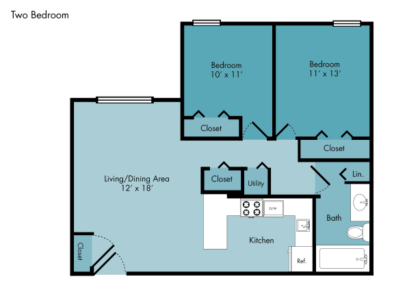Halcyon Two Bedroom Floorplan