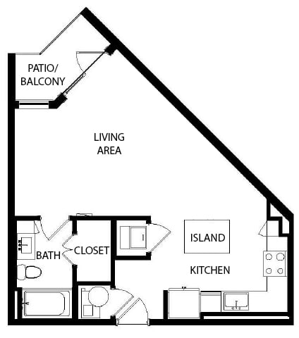 Axio at Carillon - S2 - 0 Bedroom 1 Bath - 2D