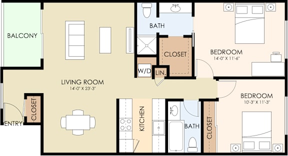 the address residence apartments floor plan 100 union avenue
