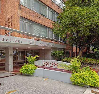 Building front  at Connecticut Park Apartments, Washington