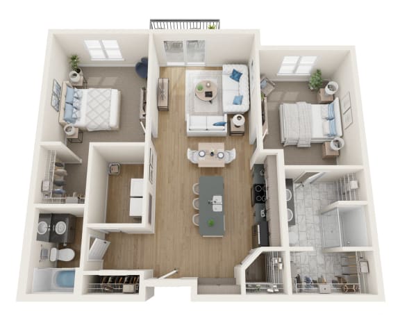 Floor Plan  Unit C at The Standard on 32nd, West Fargo