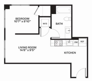 C11 MFTE Floor Plan at Corner 63, Seattle, Washington