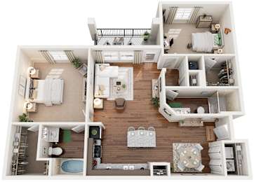 2 Bed 2 Bath | 1,071 Sq. Ft. at Integra Vista Apartments, Hixson, 37343