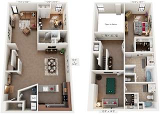 3 Bed 3.5 Bath Floor Plan | 2,045 Sq. Ft. at Mayton Transfer Lofts in Petersburg, VA 23803