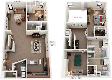 3 Bed 3.5 Bath Floor Plan | 2,045 Sq. Ft. at Mayton Transfer Lofts in Petersburg, VA 23803