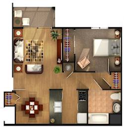  Floor Plan One Bedroom