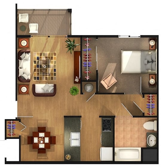 Floor Plan One Bedroom