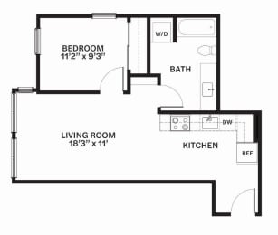 C20 MFTE Floor Plan at Corner 63, Seattle, WA