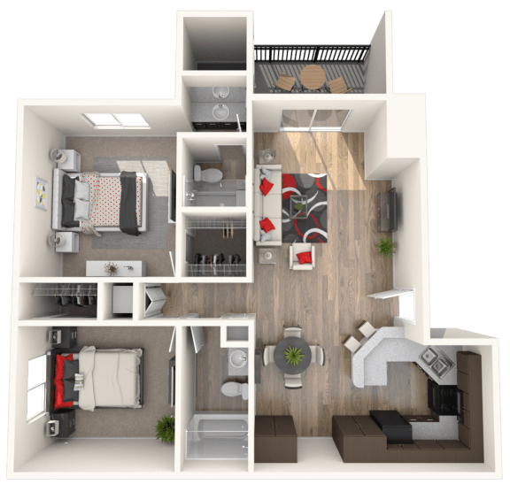 Floor Plan  PKT - Regency  2BD x 2BA