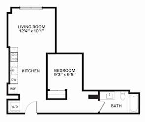 B4 Floor Plan at Corner 63, Seattle, WA
