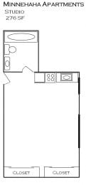Minnehaha Apartments floorplan, Minneapolis, Minnesota