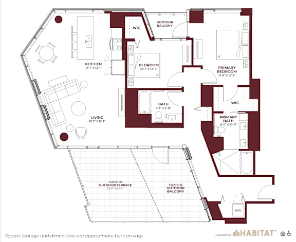 Penthouse 01 Floor Plan at Cassidy on Canal, Chicago, IL