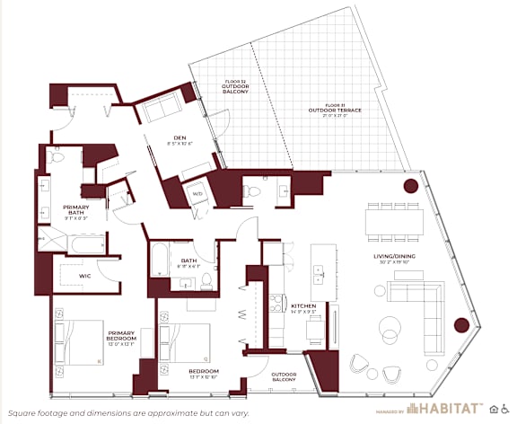Penthouse 07 Floor Plan at Cassidy on Canal, Chicago