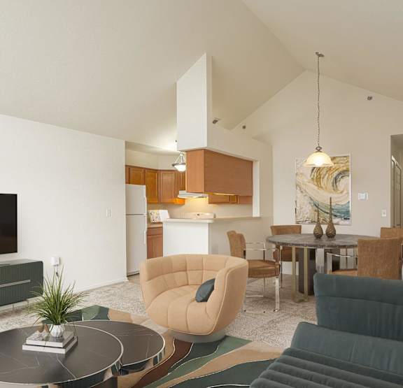 Living room at Westlake Apartments, Belleville