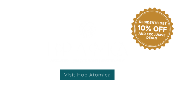 a screenshot of the hop aroma logo with the words 89 off and business bees