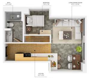 S4 Studio at The Des Moines Building Apartments, Des Moines, IA