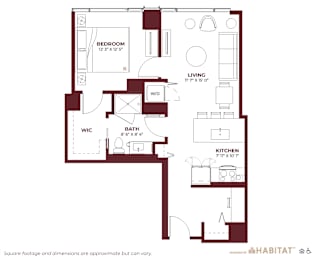 Studio 07 Floor Planat Cassidy on Canal, Chicago, IL, 60654