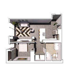 floor plan of the renovated home