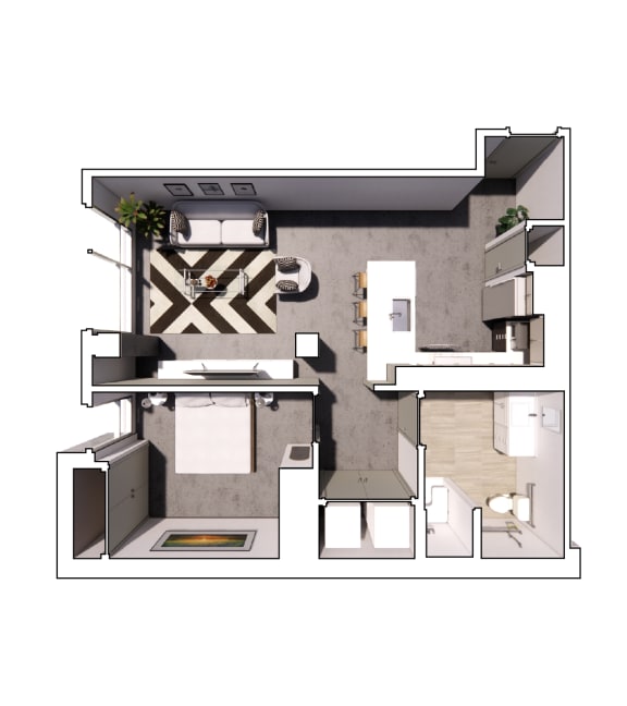 floor plan of the renovated home