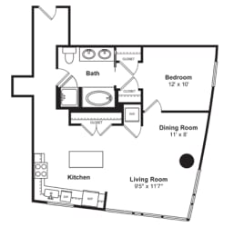 Floorplan Floorplan at Cirrus, Seattle, Washington