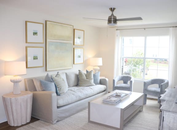 Modern Living Room at The Vineyard at Castlewoods Apartment Homes, Brandon, Mississippi