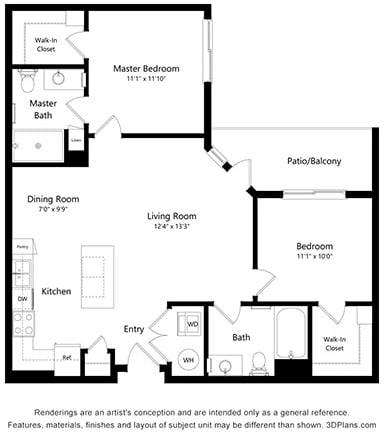 Solstice of Mesa_2 Bedroom A