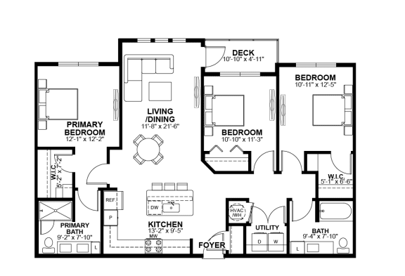 C1 Floor Plan at The Prescott Luxury Apartments in Austin, TX
