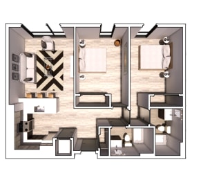 floor plan of the second floor of a home
