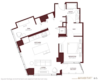 Studio 03 Floor Plan at Cassidy on Canal, Chicago