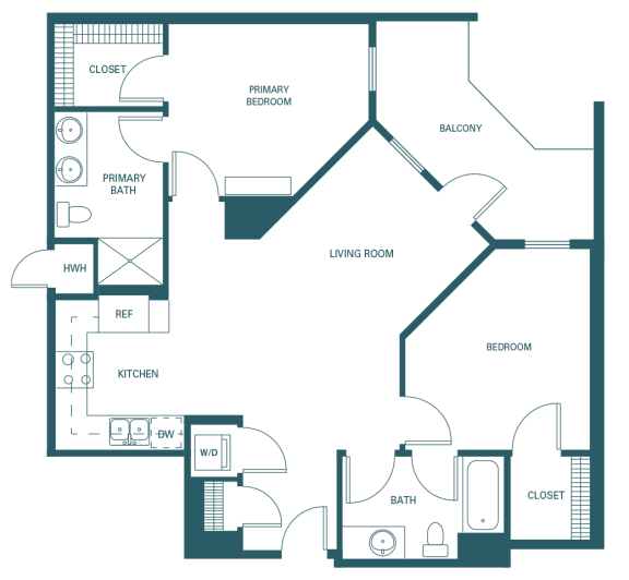 BLVD at Revere Beach - B2 - 2 bedroom - 2 bath - 2D