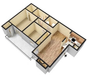 Floor Plan  2-Bedroom floor plan