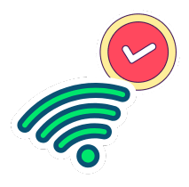 A thumbs-up sign and a smartphone are depicted.