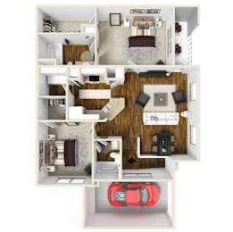 The Pylon | 1,149 Sq. Ft. at Faulkner Flats Apartment Homes, Oxford, MS, Mississippi , 38655