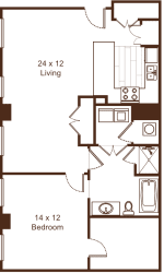 Transit 18 Floor Plan at Metro67, Memphis, TN, 38103