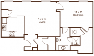Transit 1 Floor Plan at Metro67, Memphis, Tennessee