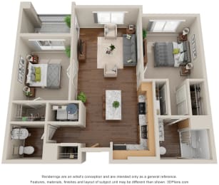 Solstice of Mesa_2 Bedroom D