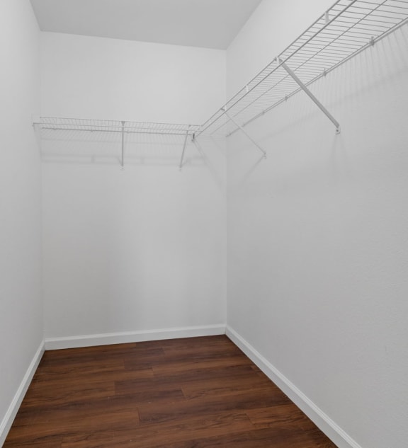 Walk-In Closet With Built-In Shelving