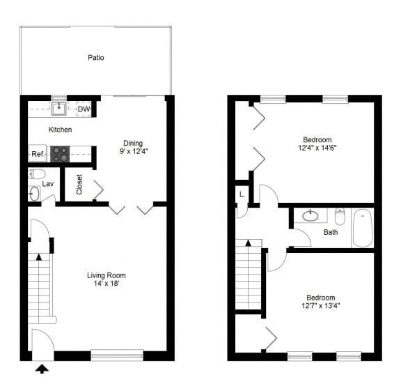 Two Bedroom Townhouse at Georgetown Apartments, Williamsville, NY