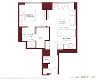 Studio 05A Floor Planat Cassidy on Canal, Chicago, IL, 60654
