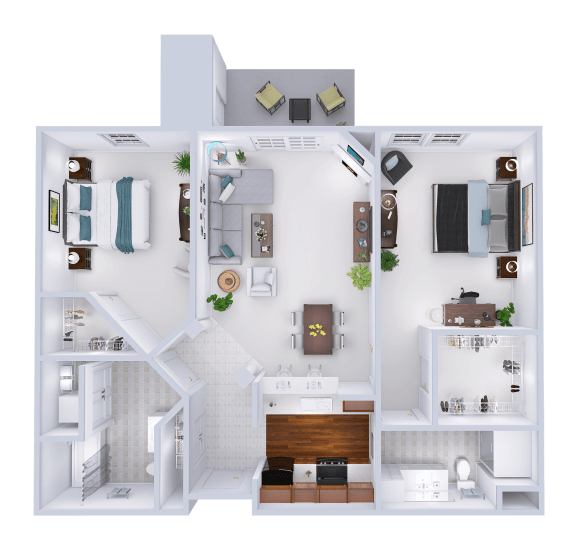 Floor Plan  Washington - 2 Bed, 2 Bath