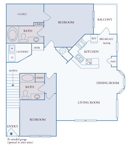 Carrington Place at Shoal Creek - B6 - 2 bedrooms 2 bathrooms - 2D