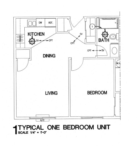 Floor Plan  1 Bedroom