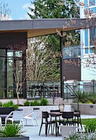 Paceline Apartments Outdoor Courtyard Seating with BBQ Pit