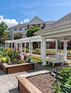Community Garden Area at Chester Village Senior Apartments in Chester VA