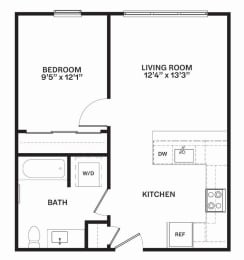 C14 MFTE Floor Plan at Corner 63, Seattle, WA 98115