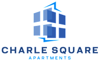 A logo for Charlie Square Apartments is displayed.