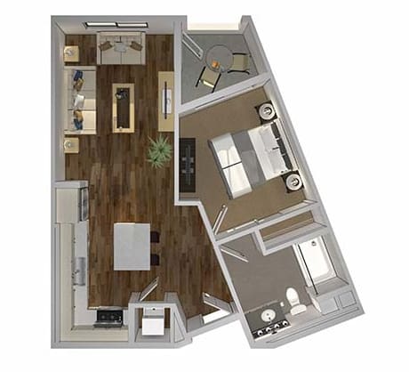 A4 Floor Plan at The Lofts at Carlsbad Village, Carlsbad, 92008